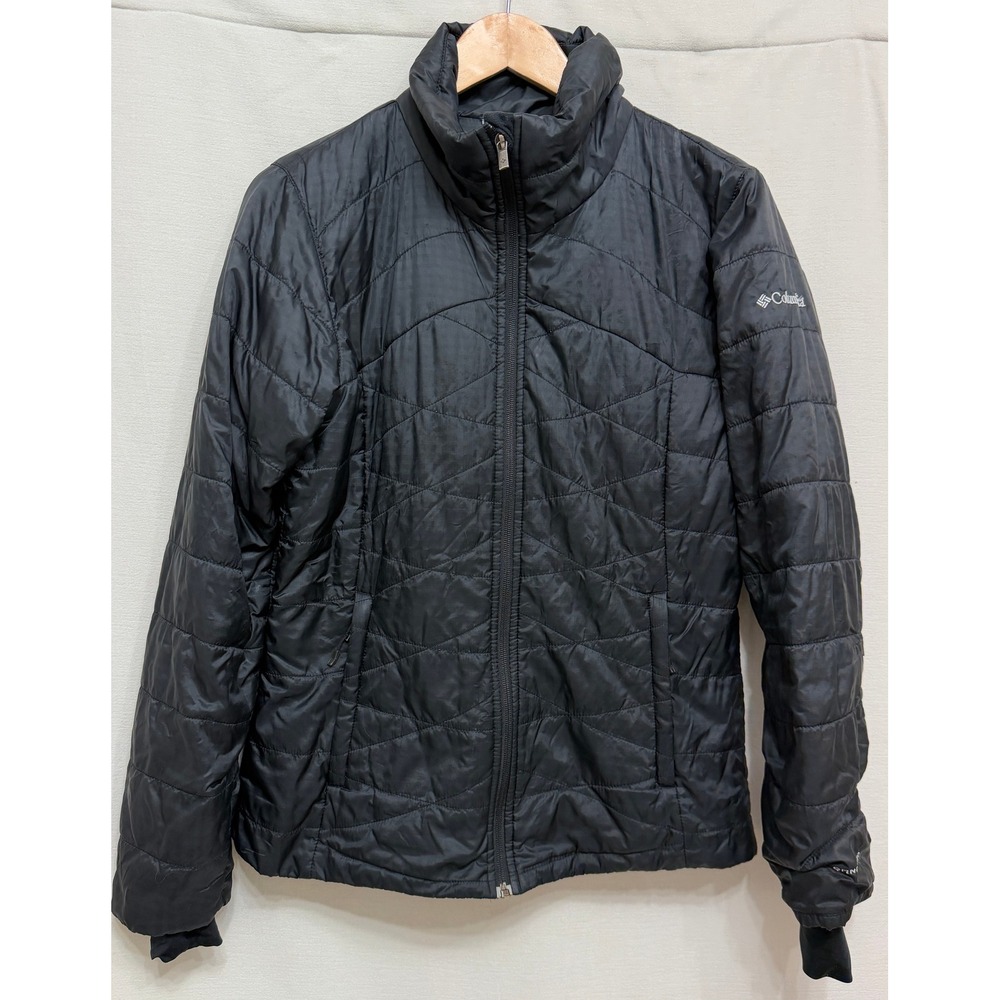 Columbia Omni Heat Black Lightweight Quilted Winter Puffer Jacket M Gorpcore